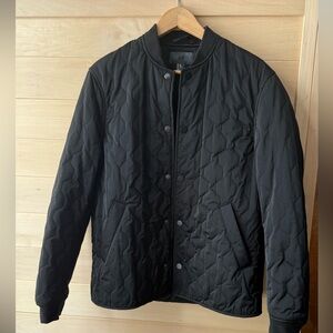 H&M Black Quilted Jacket with Snap Closure